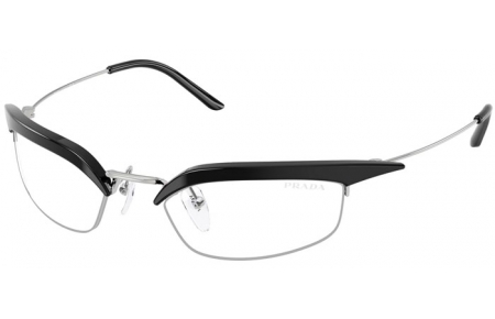 Gafas de Sol - Prada - SPR B50S - TZM08N  BLACK SILVER // TRANSPARENT WITH BLUE LIGHT FILTER