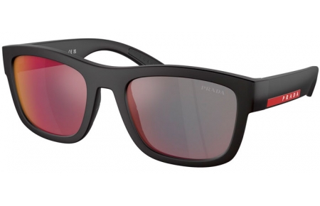 Gafas de Sol - Prada Linea Rossa - SPS 01ZS - DG008F  RUBBER BLACK // DARK GREY SILVER RED BLUE