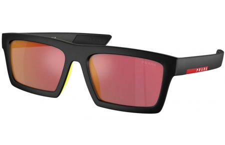 Gafas de Sol - Prada Linea Rossa - SPS 02ZSU - 1BO10A  MATTE BLACK // DARK GREY MIRROR RED