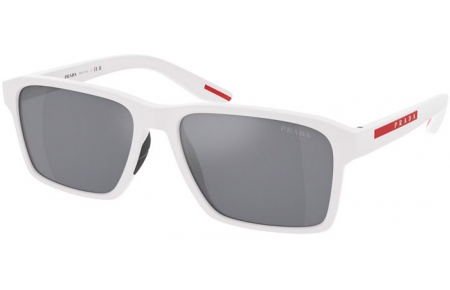 Gafas de Sol - Prada Linea Rossa - SPS 05YS - TWK40A  WHITE RUBBER // LIGHT BLUE MIRROR SILVER