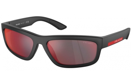 Gafas de Sol - Prada Linea Rossa - SPS 05ZS - DG008F  BLACK RUBBER // DARK GREY MIRROR BLUE RED