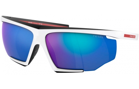 Gafas de Sol - Prada Linea Rossa - SPS 07YS - 15K08R  WHITE BLACK RUBBER // BLUE MIRROR