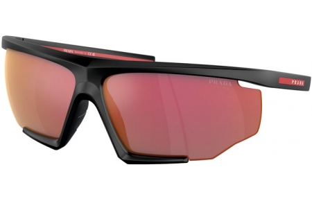 Gafas de Sol - Prada Linea Rossa - SPS 07YS - DG010A  BLACK RUBBER // ORANGE MIRROR