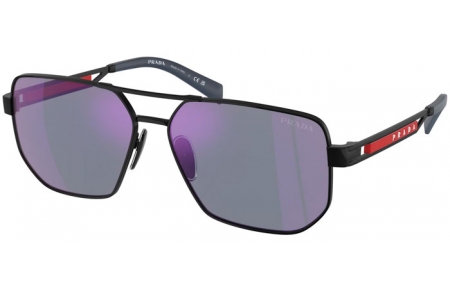 Gafas de Sol - Prada Linea Rossa - SPS 51ZS - 1BO70A  MATTE BLACK // DARK BLUE MIRROR VIOLET