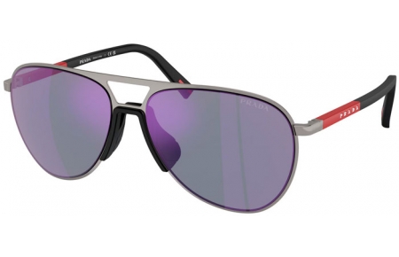 Gafas de Sol - Prada Linea Rossa - SPS 53ZS - 5AV10J  GUNMETAL // DARK BLUE MIRROR VIOLET