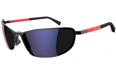 Gafas de Sol - Prada Linea Rossa - SPS 55ZS - DG010J  BLACK RUBBER // DARK BLUE MIRROR VIOLET