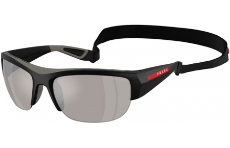 Gafas de Sol - Prada Linea Rossa - SPS A01S - 1BO05A  BLACK OPAQUE // LIGHT GREY MIRROR SILVER