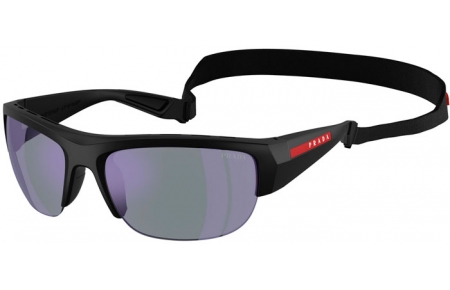 Gafas de Sol - Prada Linea Rossa - SPS A01S - 1BO10J  MATTE BLACK // DARK BLUE MIRROR VIOLET