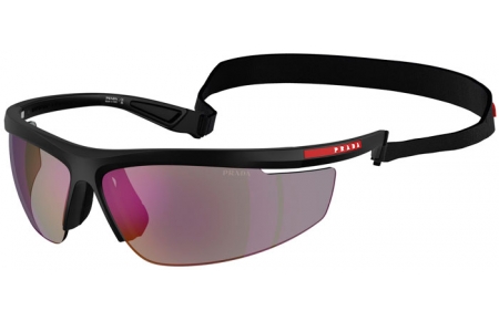 Gafas de Sol - Prada Linea Rossa - SPS A02S - 1BO10J  MATTE BLACK // DARK BLUE MIRROR VIOLET