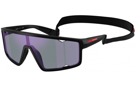 Gafas de Sol - Prada Linea Rossa - SPS A03S - 1BO10J  MATTE BLACK // DARK BLUE MIRROR VIOLET