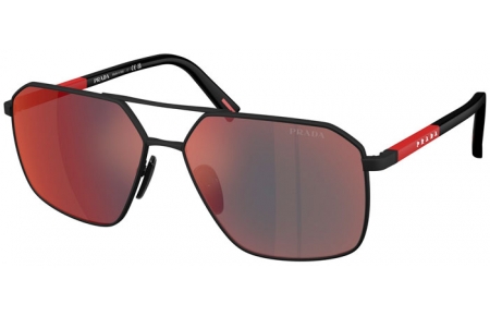 Gafas de Sol - Prada Linea Rossa - SPS A50S - DG008F  BLACK RUBBER // DARK GREY MIRROR BLUE RED