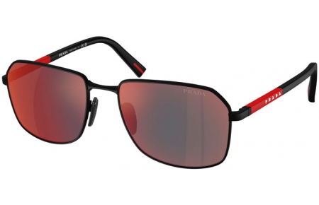 Gafas de Sol - Prada Linea Rossa - SPS A51S - DG008F  RUBBER BLACK // GREY MIRROR RED