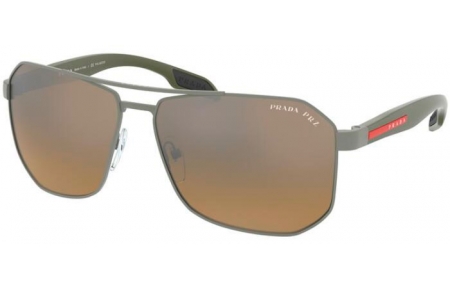 Gafas de Sol - Prada Linea Rossa - SPS 51VS - DG1741 GUNMETAL RUBBER // BROWN MIRROR GREY GRADIENT POLARIZED