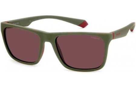 Gafas de Sol - Polaroid - PLD 2141/S - 0L9 (KL) MATTE KHAKI BURGUNDY // VIOLET POLARIZED