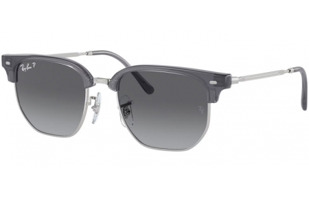 Gafas Junior - Ray-Ban® Junior Collection - RJ9116S JUNIOR NEW CLUBMASTER - 7134T3  OPAL GREY ON SILVER // GREY GRADIENT POLARIZED