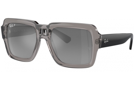 Gafas de Sol - Ray-Ban® - Ray-Ban® RB4408 MAGELLAN - 672582  TRANSPARENT GREY // GREY GRADIENT MIRROR  SILVER POLARIZED