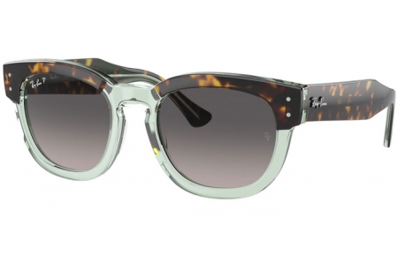 Gafas de Sol - Ray-Ban® - Ray-Ban® RB0298S MEGA HAWKEY - 1376M3  HAVANA ON TRANSPARENT GREEN // GREY GRADIENT POLARIZED