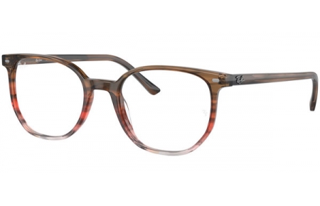 Lunettes de vue - Ray-Ban® - RX5397 ELLIOT - 8251  STRIPED BROWN AND RED