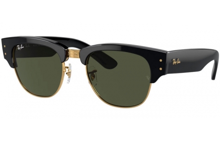 Gafas de Sol - Ray-Ban® - Ray-Ban® RB0316S MEGA CLUBMASTER - 901/31 BLACK ON GOLD // DARK GREEN