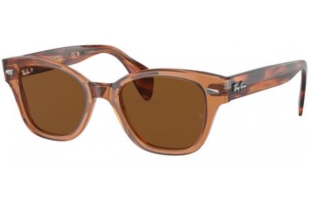 Gafas de Sol - Ray-Ban® - Ray-Ban® RB0880S - 664057 TRANSPARENT BROWN // BROWN POLARIZED