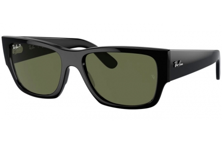 Gafas de Sol - Ray-Ban® - Ray-Ban® RB0947S CARLOS - 901/58 BLACK // GREEN POLARIZED