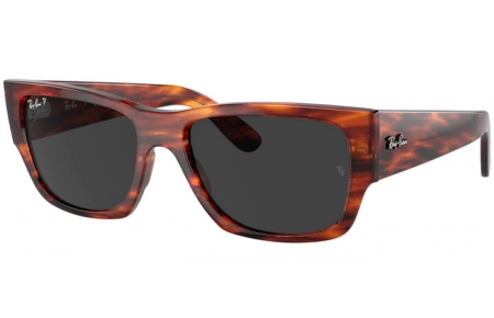 Gafas de Sol - Ray-Ban® - Ray-Ban® RB0947S CARLOS - 954/48 STRIPED HAVANA // BLACK POLARIZED