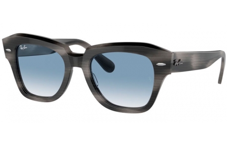 Gafas de Sol - Ray-Ban® - Ray-Ban® RB2186 STATE STREET - 14043F  STRIPED GREY // BLUE GRADIENT ANTIREFLECTION