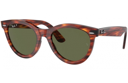 Gafas de Sol - Ray-Ban® - Ray-Ban® RB2241 WAYFARER WAY - 954/58 STRIPED HAVANA // DARK GREEN POLARIZED