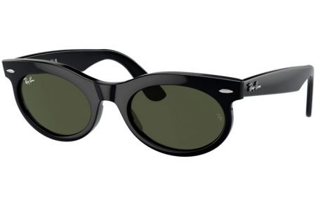 Gafas de Sol - Ray-Ban® - Ray-Ban® RB2242 WAYFARER OVAL - 901/31 BLACK // GREEN