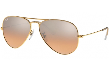 Gafas de Sol - Ray-Ban® - Ray-Ban® RB3025 AVIATOR LARGE METAL - 001/3E GOLD // BROWN GRADIENT PINK SILVER MIRROR