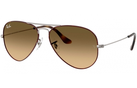 Gafas de Sol - Ray-Ban® - Ray-Ban® RB3025 AVIATOR LARGE METAL - 92700A  HAVANA ON GUNMETAL // BLACK GRADIENT BROWN