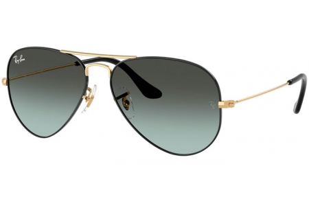 Gafas de Sol - Ray-Ban® - Ray-Ban® RB3025 AVIATOR LARGE METAL - 9271GK  BLACK ON ARISTA // BLACK GRADIENT AZURE