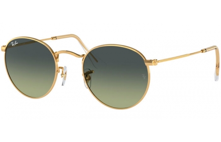 Gafas de Sol - Ray-Ban® - Ray-Ban® RB3447 ROUND METAL - 001/BH GOLD // GREEN VINTAGE GRADIENT