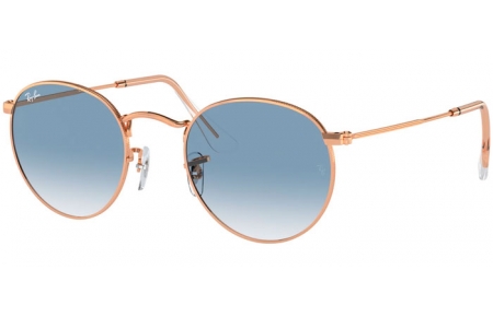 Gafas de Sol - Ray-Ban® - Ray-Ban® RB3447 ROUND METAL - 92023F  ROSE GOLD // BLUE GRADIENT ANTIREFLECTION