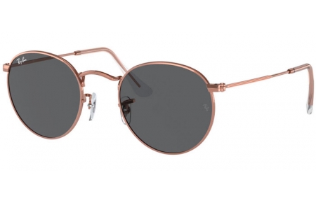 Gafas de Sol - Ray-Ban® - Ray-Ban® RB3447 ROUND METAL - 9202B1 ROSE GOLD // DARK GREY