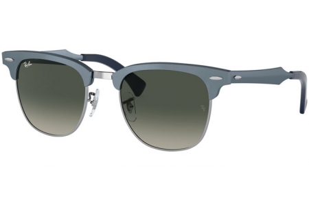 Gafas de Sol - Ray-Ban® - Ray-Ban® RB3507 CLUBMASTER ALUMINIUM - 924871 BRUSHED BLUE ON SILVER // GREY GRADIENT