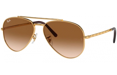 Sunglasses - Ray-Ban® - Ray-Ban® RB3625 NEW AVIATOR - 001/51 GOLD // BROWN GRADIENT