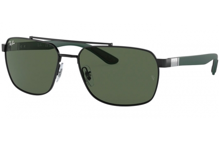 Gafas de Sol - Ray-Ban® - Ray-Ban® RB3701 - 002/71 BLACK // DARK GREEN