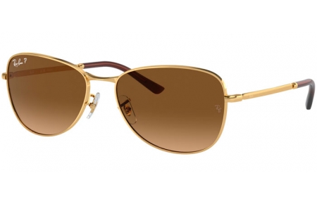 Gafas de Sol - Ray-Ban® - Ray-Ban® RB3733 - 001/M2 GOLD // BROWN GRADIENT ANTIREFLECTION POLARIZED