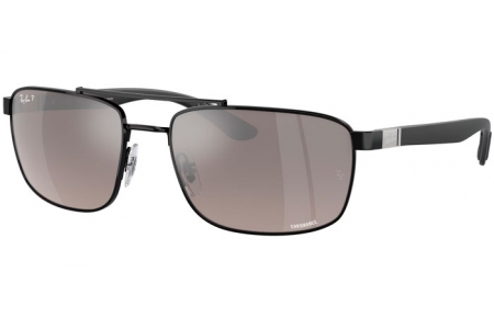 Sunglasses - Ray-Ban® - Ray-Ban® RB3737CH - 002/5J  BLACK // GREY GRADIENT MIRROR SILVER POLARIZED