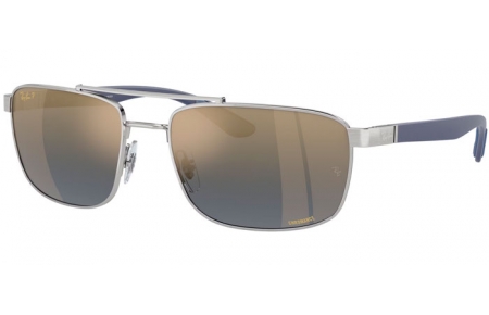 Gafas de Sol - Ray-Ban® - Ray-Ban® RB3737CH - 003/J0 SILVER // BLUE MIRROR GOLD POLARIZED