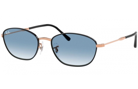 Gafas de Sol - Ray-Ban® - Ray-Ban® RB3749 - 92723F  BLACK ON ROSE GOLD // BLUE GRADIENT TRANSPARENT