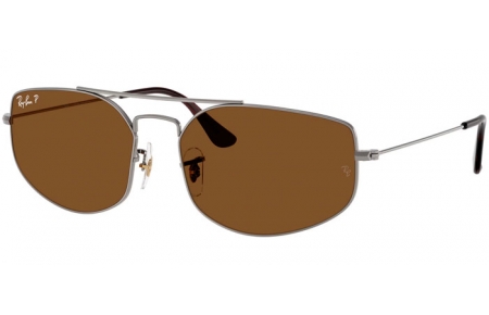 Gafas de Sol - Ray-Ban® - Ray-Ban® RB3845 EXPLORER 5 - 004/57  GUNMETAL // B-15 BROWN POLARIZED