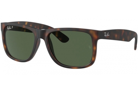 Gafas de Sol - Ray-Ban® - Ray-Ban® RB4165 JUSTIN - 865/9A  HAVANA // DARK GREEN POLARIZED