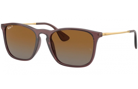 Gafas de Sol - Ray-Ban® - Ray-Ban® RB4187 CHRIS - 6593T5 TRANSPARENT BROWN // BROWN GRADIENT POLARIZED