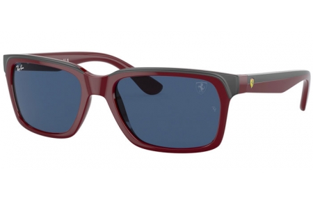 Gafas de Sol - Ray-Ban® - Ray-Ban® RB4393M - F67980 DARK RED ON GREY // BLUE