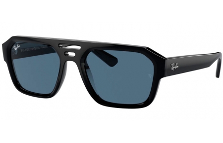 Lunettes de soleil - Ray-Ban® - Ray-Ban® RB4397 CORRIGAN - 667780  BLACK // DARK BLUE