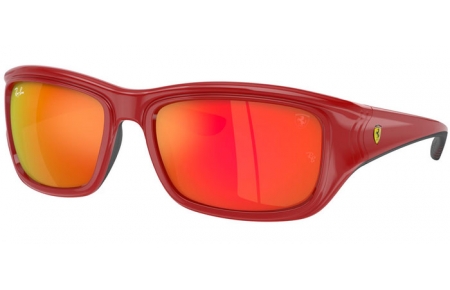 Gafas de Sol - Ray-Ban® - Ray-Ban® RB4405M - F6236Q  RED ON BLACK // ORANGE MIRROR