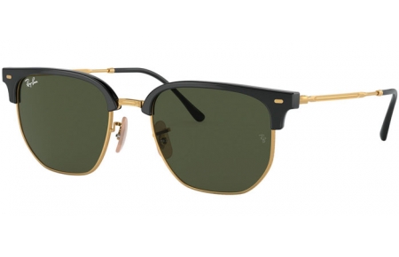 Gafas de Sol - Ray-Ban® - Ray-Ban® RB4416 NEW CLUBMASTER - 601/31 BLACK ON GOLD // GREEN