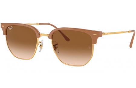 Gafas de Sol - Ray-Ban® - Ray-Ban® RB4416 NEW CLUBMASTER - 672151  BEIGE ON GOLD // LIGHT BROWN GRADIENT